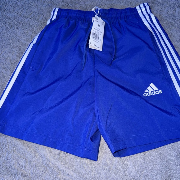 Adidas Shorts Mens Small  Blue 3 Stripe Chelsea AeroReady Soccer IC1487 - Picture 1 of 3